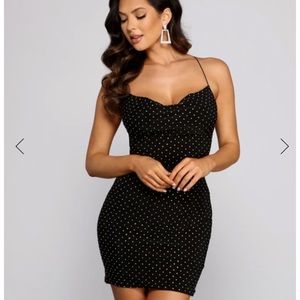 Windsor cowl neck mini dress NWT